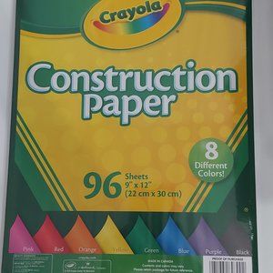 Crayola Construction Paper, 8 Primary Colors, Beginner Child, 96 Pieces
